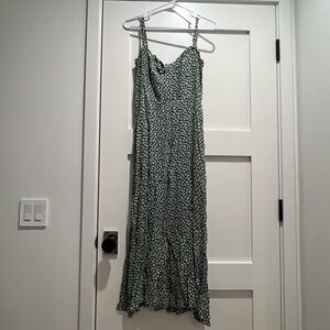 Reformation Nikita Midi Green Floral Dress